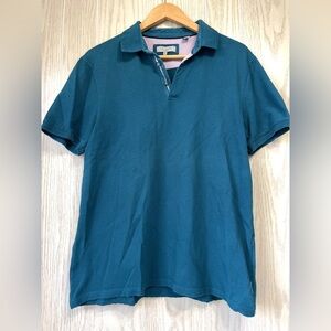 Ted Baker London Teal Blue Men's  Polo Size 4 or 40” EUC
